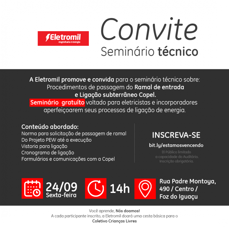 Seminário reunirá eletricistas e incorporadores para aperfeiçoamento técnico