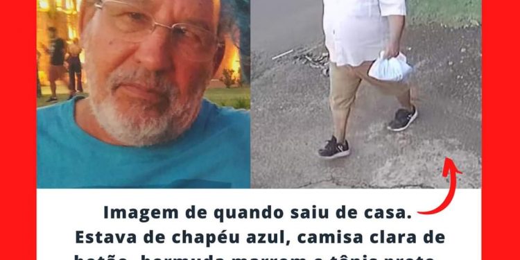 Desaparecimento do senhor Silvio Vitorino da Silva completa uma semana ainda sem pistas