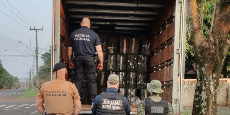 Forças de Seguranças fazem ação de repressão ao contrabando e descaminho em São Miguel do Iguaçu