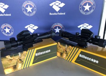 Lunetas são apreendidas na Ponte Internacional da Amizade pela Receita Federal