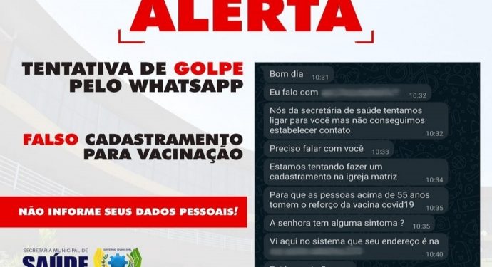 Saúde de São Miguel do Iguaçu alerta para tentativa de golpe por whatsApp