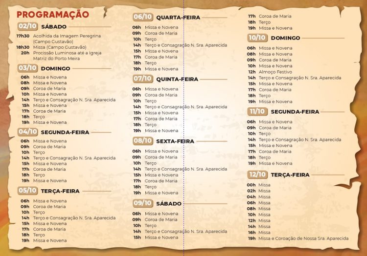 Chuva muda programação da chegada de imagem peregrina em Foz
