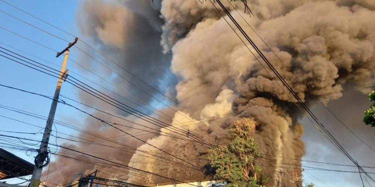 Incêndio em frigorífico de Assunção bloqueia 5 quarteirões