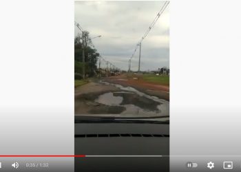 Morador reclama da situação da Rua Olímpio Rafagnin, entrada de Foz do Iguaçu