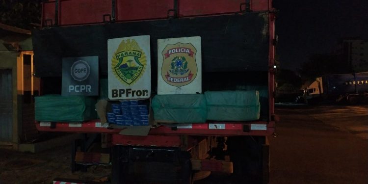 Forças de Segurança apreendem caminhão carregado de cigarros contrabandeados