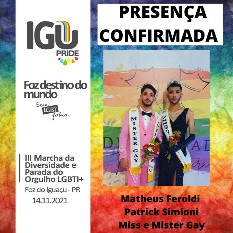 III Marcha da Diversidade e Parada do Orgulho LGBTI+ de Foz do Iguaçu acontece no domingo