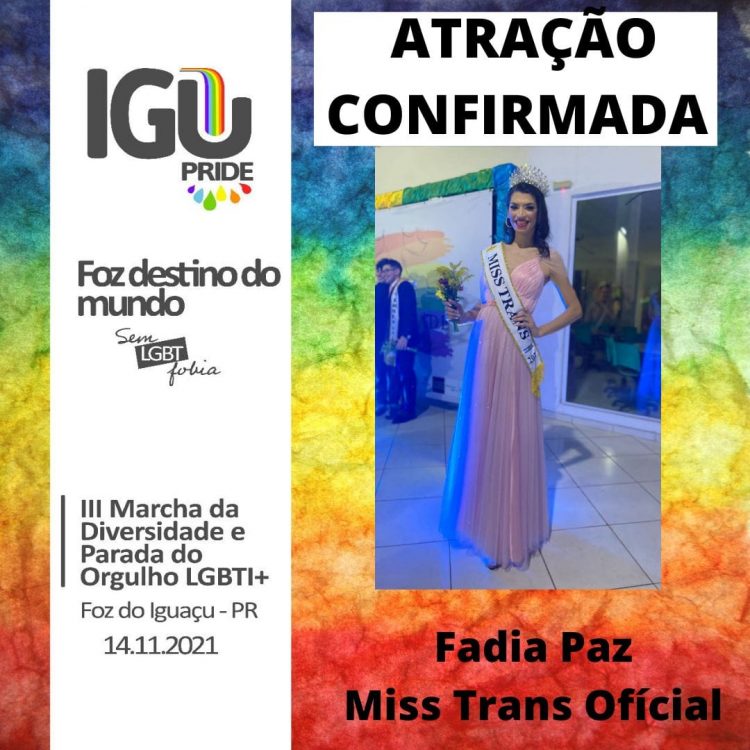 III Marcha da Diversidade e Parada do Orgulho LGBTI+ de Foz do Iguaçu acontece no domingo