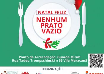 “Natal Feliz: Nenhum Prato Vazio” terá pontos de coleta de alimentos durante programação do Natal de Águas e Luzes