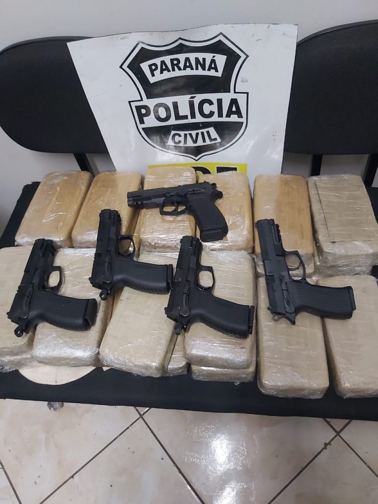 22 kg de crack e pistolas 9mm são aprendidas pela Polícia Civil