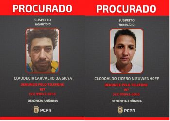 Polícia Civil divulga fotos de foragidos de homicídios ocorridos em Foz