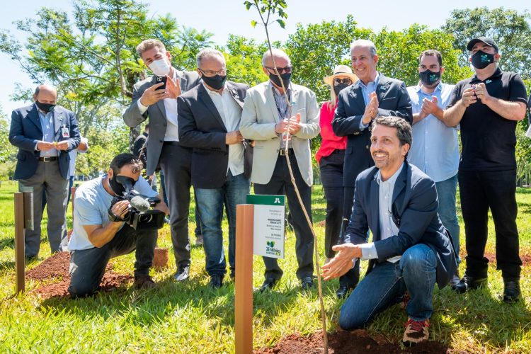 Com ministros e governador, cerimônia marca o plantio de 24 milhões de árvores na Itaipu