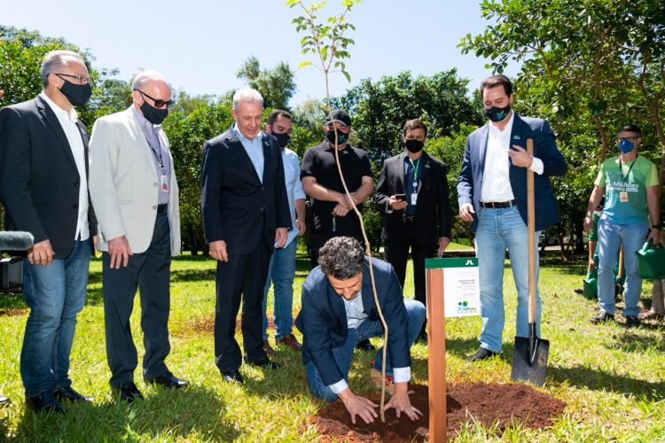 Com ministros e governador, cerimônia marca o plantio de 24 milhões de árvores na Itaipu