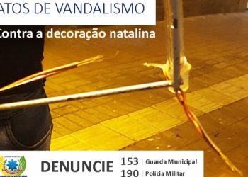 Decoração de Natal de São Miguel do Iguaçu tem 27 pontos vandalizados