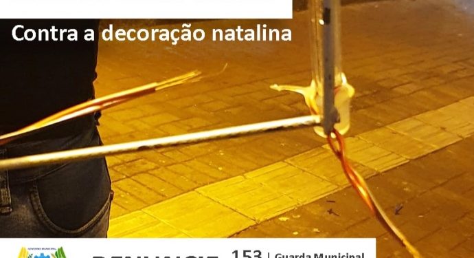 Decoração de Natal de São Miguel do Iguaçu tem 27 pontos vandalizados