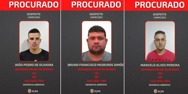 Polícia Civil do Paraná busca por três autores de homicídio