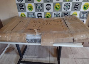 Suspeita de furto: Homem é preso carregando TV de 55’’ na Av. Andradina