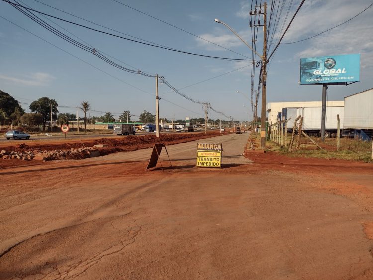 Obras na Av. Olímpio Rafagnin chegam a 12% e seguem dentro do cronograma