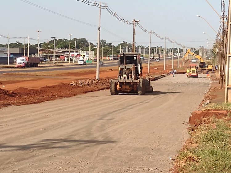 Obras na Av. Olímpio Rafagnin chegam a 12% e seguem dentro do cronograma