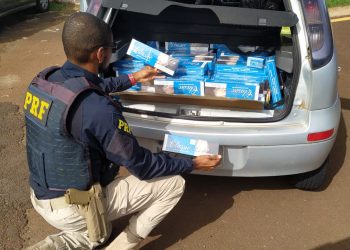 PRF apreende 2.000 maços de cigarros contrabandeados do Paraguai