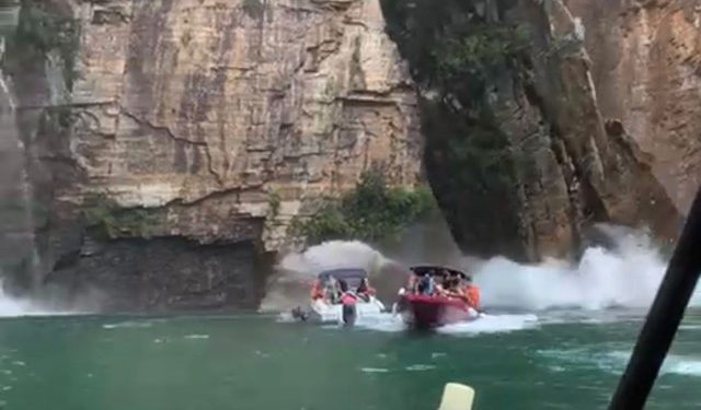Vídeo: rocha de cânion que caiu Capitólio (MG) deixa 15 feridos e pelo menos um morto
