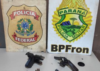 BPFRON e PF apreendem armas e munições em Foz do Iguaçu