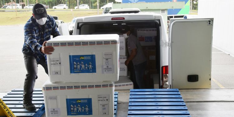 Mais de 805 mil vacinas contra a Covid-19 chegam ao Paraná nesta segunda