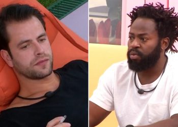 BBB: Gustavo discute com Douglas Silva nesta quinta (31) (Foto: Globo/Reprodução)