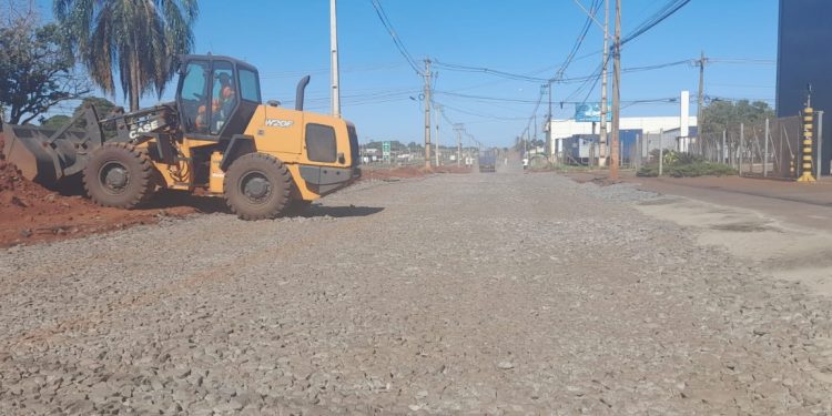 Obras na Avenida Olímpio Rafagnin já têm duas etapas concluídas