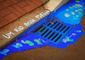 Campanha de pintura de bueiros mobiliza mais de 500 alunos na primeira semana