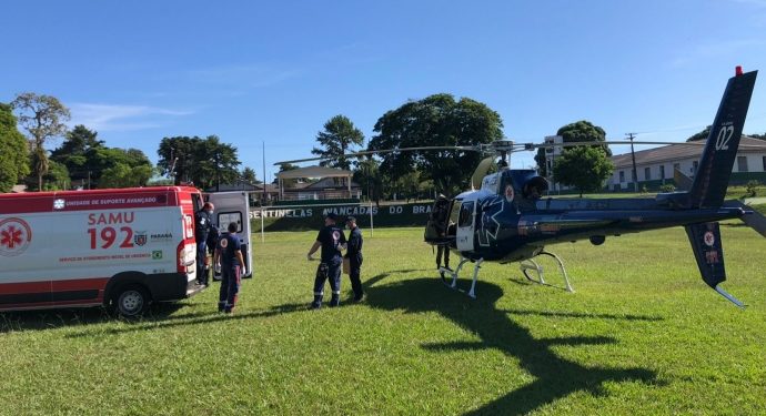 Aeromédico transporta vítima com AVC de Foz do Iguaçu a Cascavel