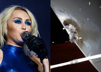 Avião com Miley Cyrus foi atingido por raio antes de pousar em Minga Guazú