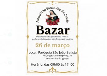 Associação Santa Rita de Cássia promove bazar de produtos doados pela Receita