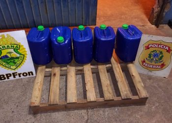 PF apreende 100 litros de agrotóxicos contrabandeados em Foz do Iguaçu
