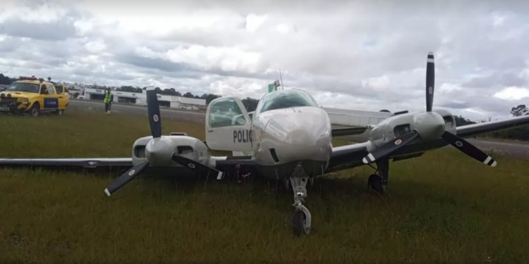Avião com comandante da PM tem problema na hora do pouso ao retornar de Guarapuava
