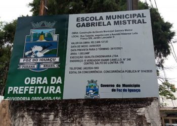 Prefeitura e empreiteira buscam solução para obra na Escola Gabriela Mistral