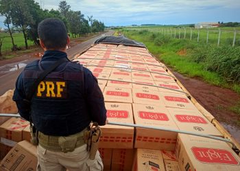 PRF apreende quase meio milhão de maços de cigarros no Paraná