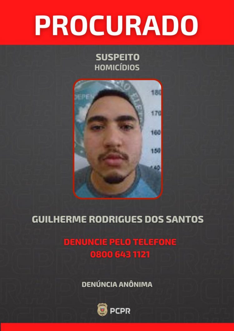 Polícia Civil procura por três foragidos ligados a homicídio que aconteceu em Curitiba