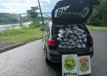 Forças de seguranças apreendem 30kg de maconha em porto clandestino