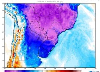 Levantamento da MeSul mostra enorme abrangência do frio no Brasil