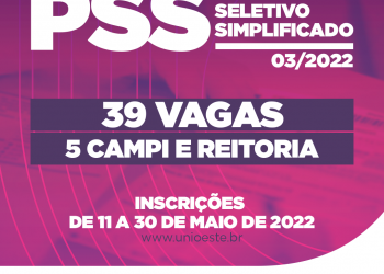 Unioeste abre processo seletivo para contratação de servidores temporários
