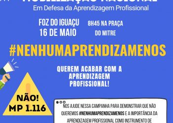 Mobilização em defesa do programa de Aprendizagem acontece nesta segunda-feira, 16