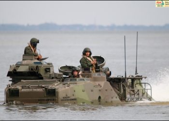 Marinha do Brasil realiza Exposição da Viatura Blindada Anfíbia em Santa Terezinha