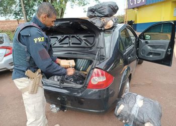 PRF apreende quase 100 quilos de maconha em Céu Azul