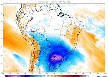 Massa de ar frio vai alcançar metade dos estados brasileiros