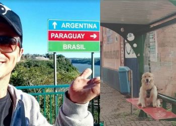 Influenciador que viajava com seu cão em um Fusca passou por Foz em 2017