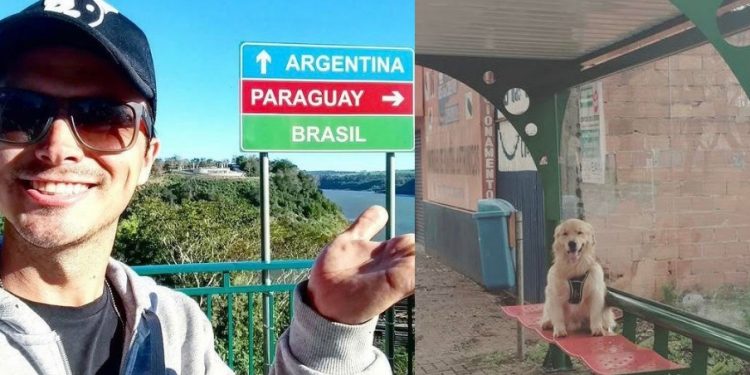 Influenciador que viajava com seu cão em um Fusca passou por Foz em 2017