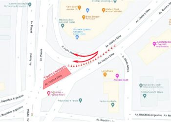 Trevo das Avenidas Costa e Silva e Paraná interditados para manutenção