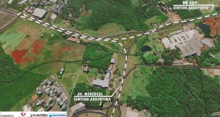 Veja como fica o trânsito no trevo de acesso a Argentina