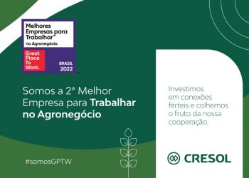 A Cresol é a segunda melhor instituição para trabalhar no agronegócio