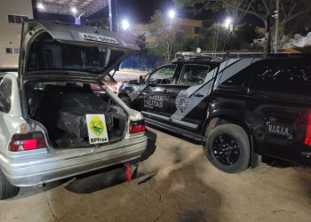 Carro carregado de cigarros contrabandeados é apreendido pelo BPFRON